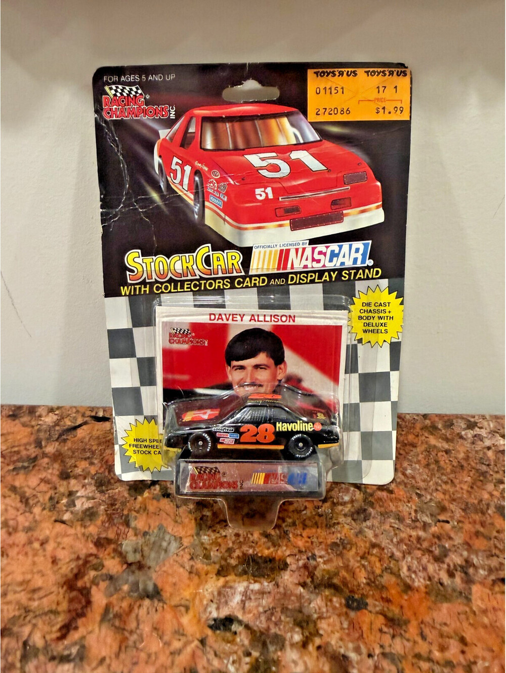Vintage 1991 Davey Allison Racing Champions 1:64 Scale Diecast NASCAR Stock Car